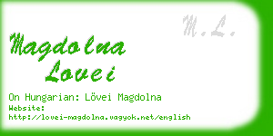 magdolna lovei business card
